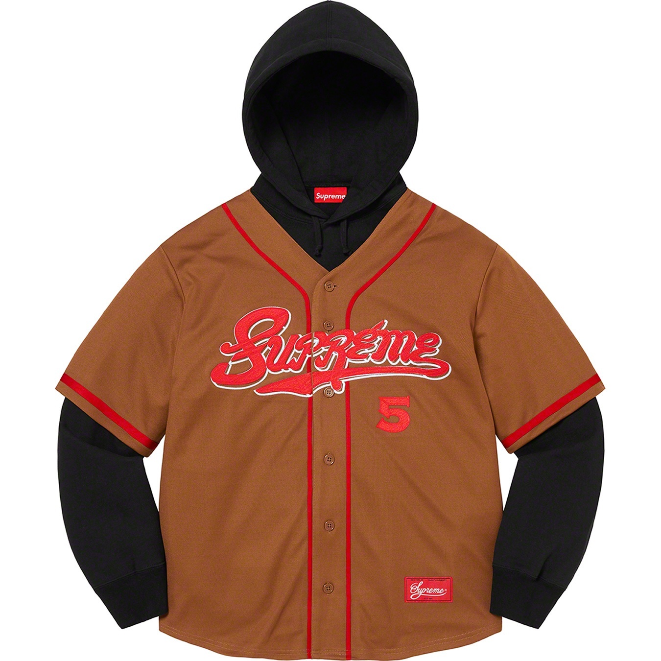 Baseball Jersey Hooded Sweatshirt view 11
